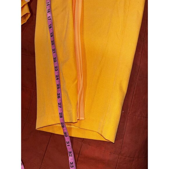 Eloquii Yellow Pleated Wide-Leg Polyblend Women's Pants Size 20 - Picture 8 of 12